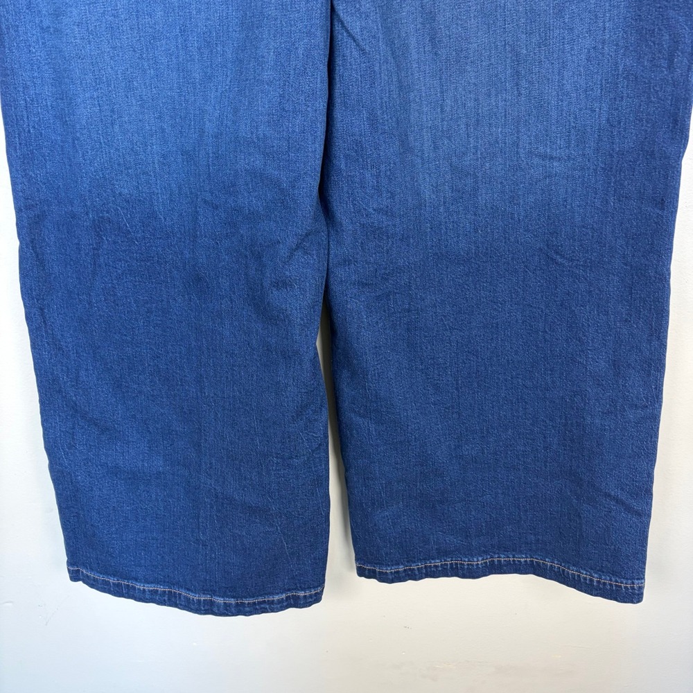 American Eagle Dreamy Drape Strigid Low-Rise Wide-Leg Jean Dark Size 12 X-Short - Picture 8 of 11